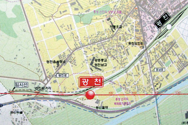 광천역사 입지 선정·장항선 노선 변경